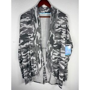 Coolibar LumaLeo Sun Wrap Womens XS Grey Camo UPF 50+ Cardigan 10435 NEW